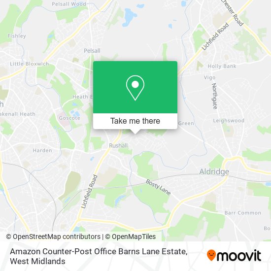 Amazon Counter-Post Office Barns Lane Estate map