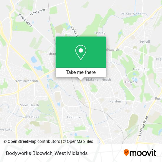 Bodyworks Bloxwich map