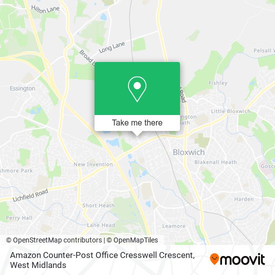 Amazon Counter-Post Office Cresswell Crescent map