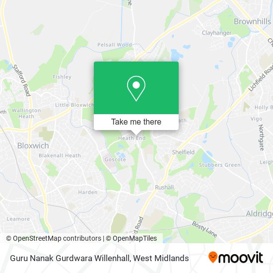 Guru Nanak Gurdwara Willenhall map