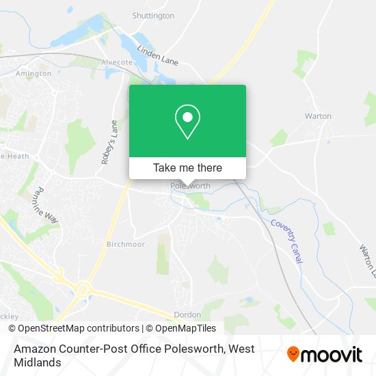 Amazon Counter-Post Office Polesworth map