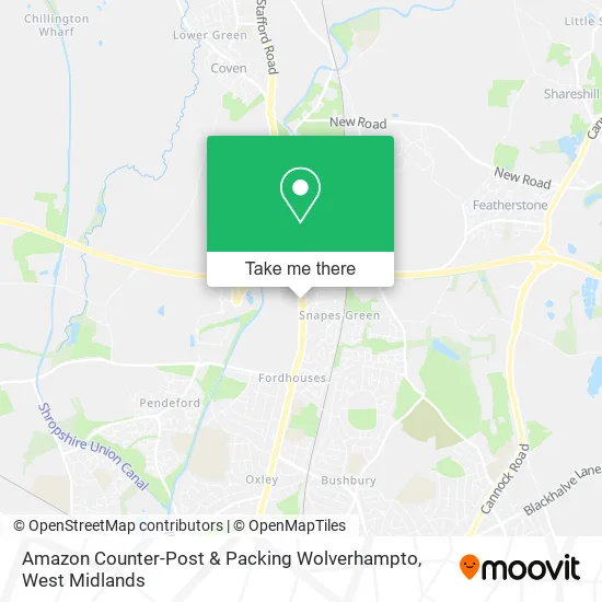 Amazon Counter-Post & Packing Wolverhampto map