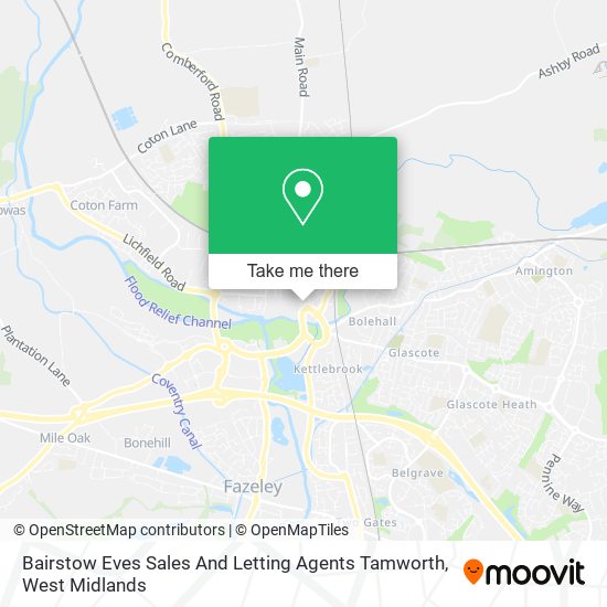 Bairstow Eves Sales And Letting Agents Tamworth map