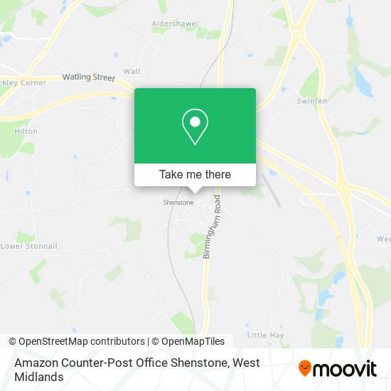Amazon Counter-Post Office Shenstone map