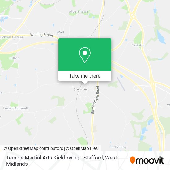 Temple Martial Arts Kickboxing - Stafford map