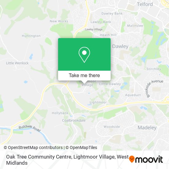 Oak Tree Community Centre, Lightmoor Village map