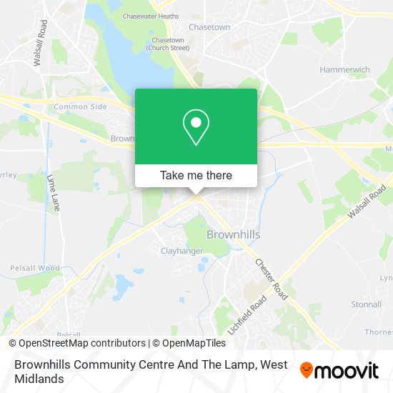 Brownhills Community Centre And The Lamp map