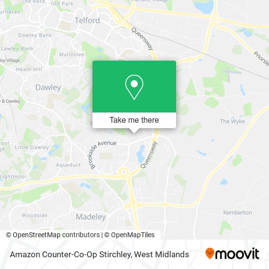 Amazon Counter-Co-Op Stirchley map