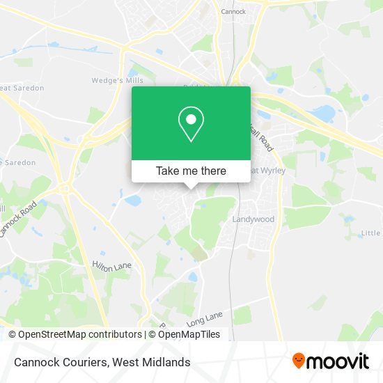 Cannock Couriers map