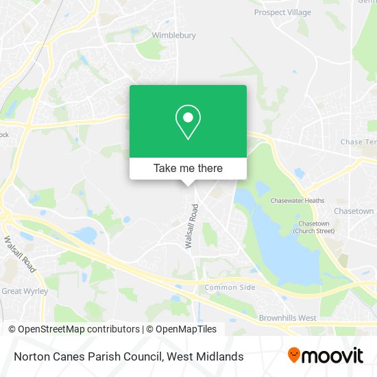 Norton Canes Parish Council map