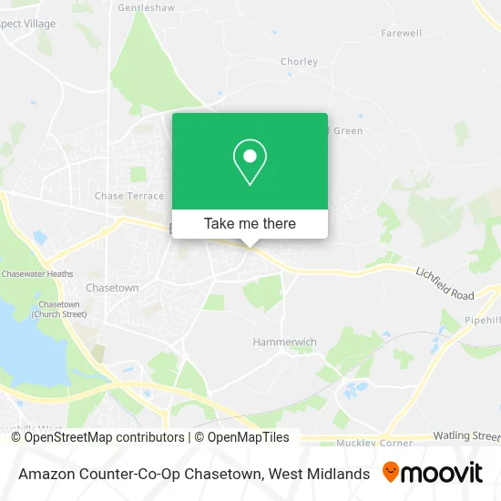 Amazon Counter-Co-Op Chasetown map