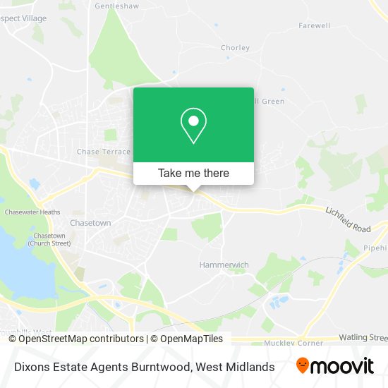 Dixons Estate Agents Burntwood map