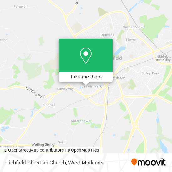 Lichfield Christian Church map