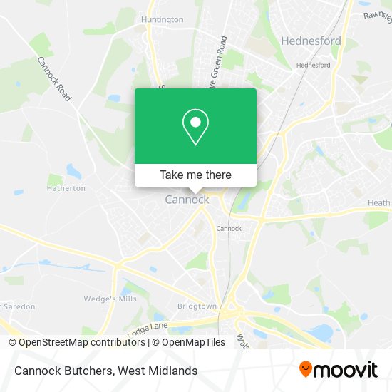 Cannock Butchers map