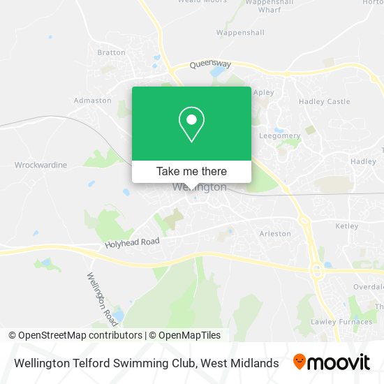 Wellington Telford Swimming Club map