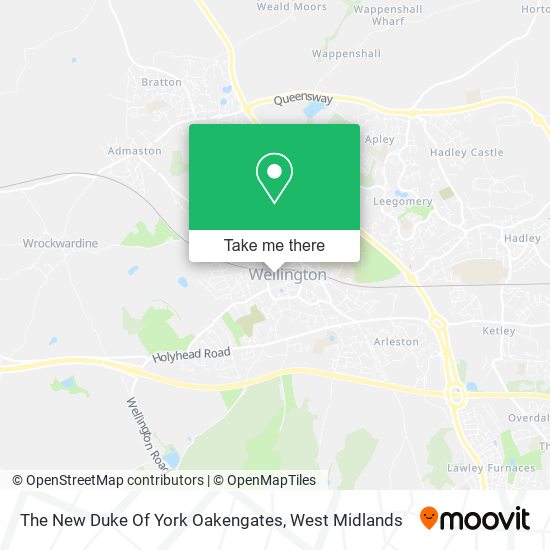The New Duke Of York Oakengates map