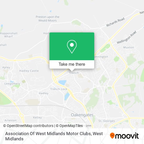 Association Of West Midlands Motor Clubs map