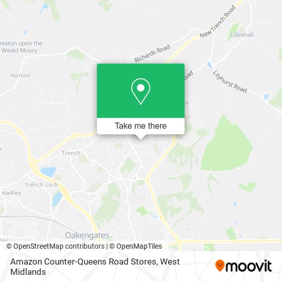 Amazon Counter-Queens Road Stores map