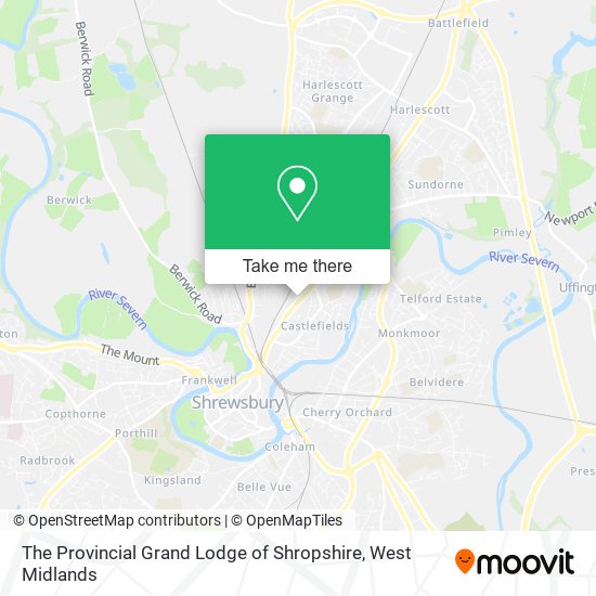 The Provincial Grand Lodge of Shropshire map