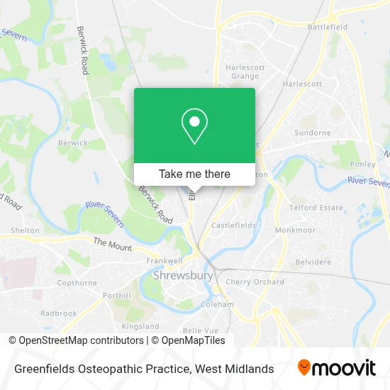 Greenfields Osteopathic Practice map