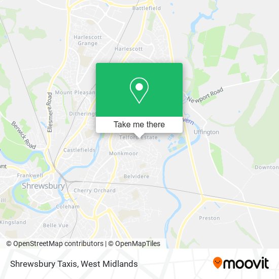 Shrewsbury Taxis map