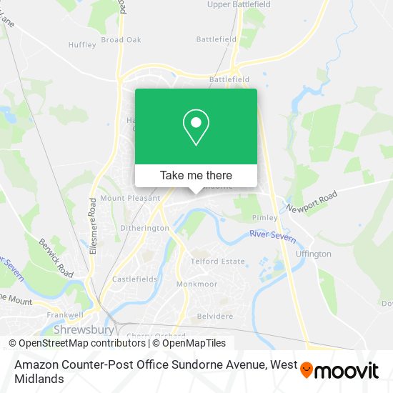 Amazon Counter-Post Office Sundorne Avenue map