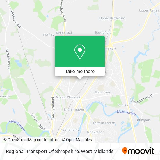 Regional Transport Of Shropshire map