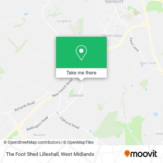 The Foot Shed Lilleshall map