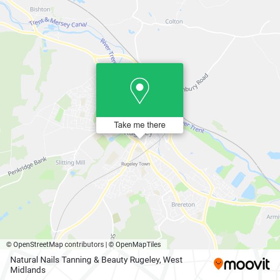 Natural Nails Tanning & Beauty Rugeley map