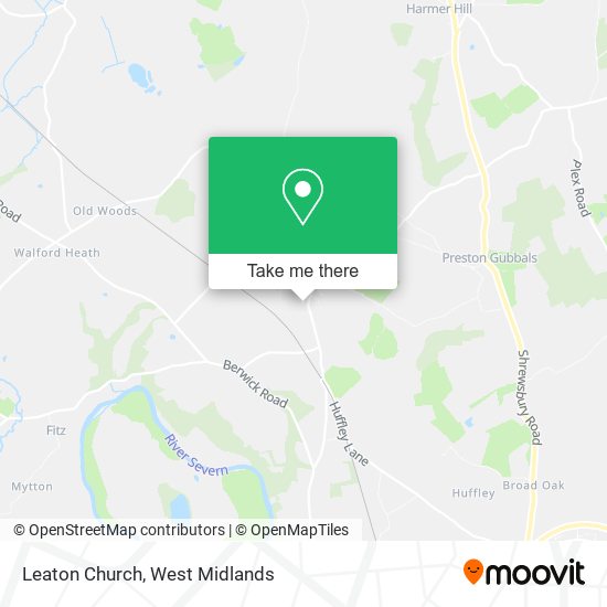 Leaton Church map