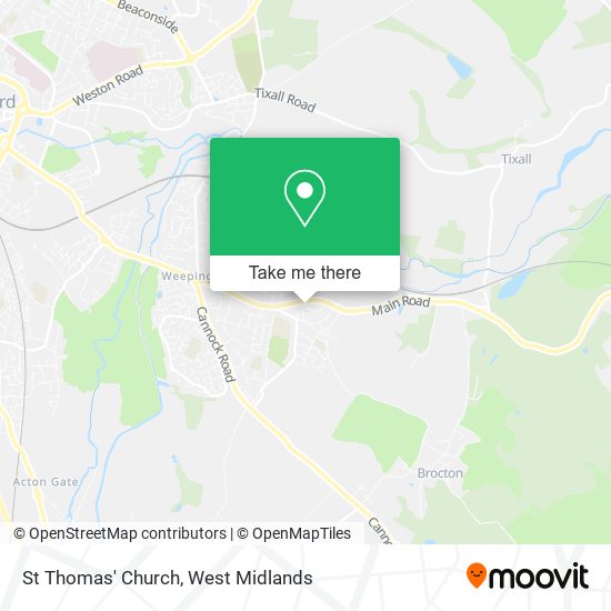 St Thomas' Church map
