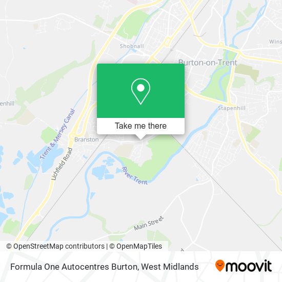 Formula One Autocentres Burton map