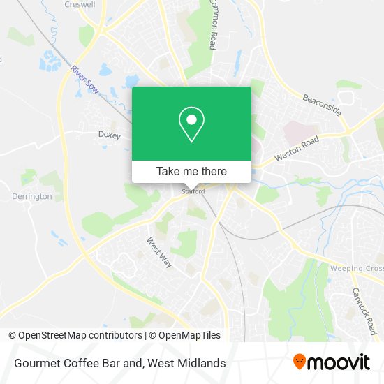 Gourmet Coffee Bar and map