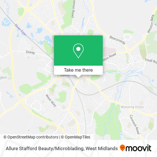 Allure Stafford Beauty / Microblading map