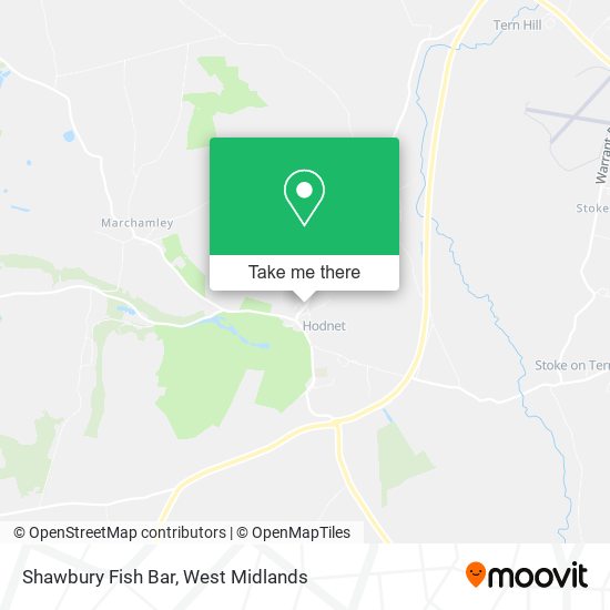 Shawbury Fish Bar map