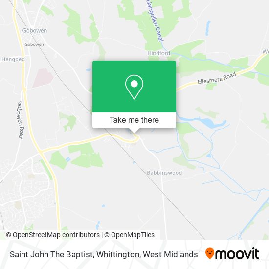 Saint John The Baptist, Whittington map