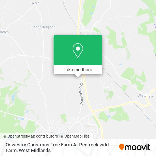 Oswestry Christmas Tree Farm At Pentreclawdd Farm map