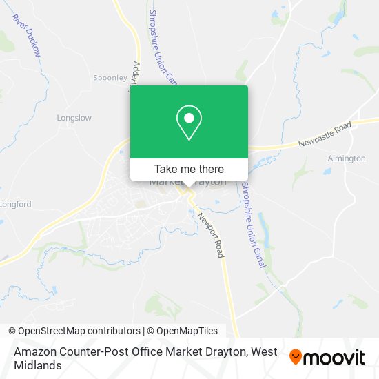 Amazon Counter-Post Office Market Drayton map