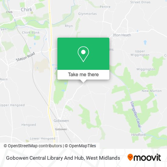 Gobowen Central Library And Hub map