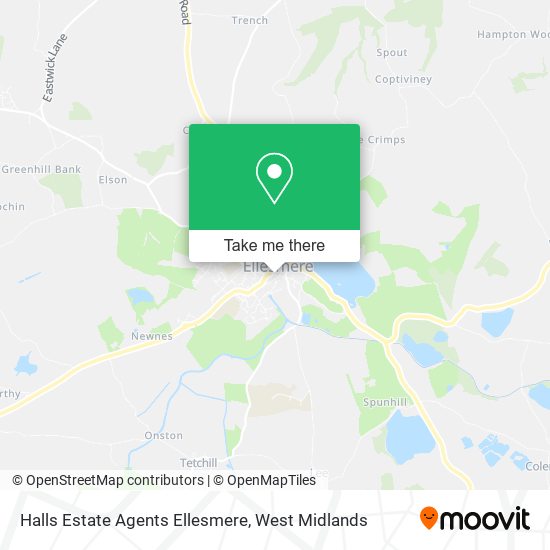 Halls Estate Agents Ellesmere map