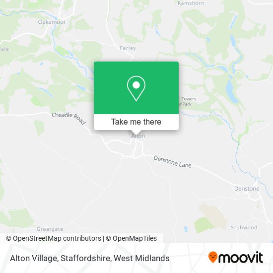 Alton Village, Staffordshire map