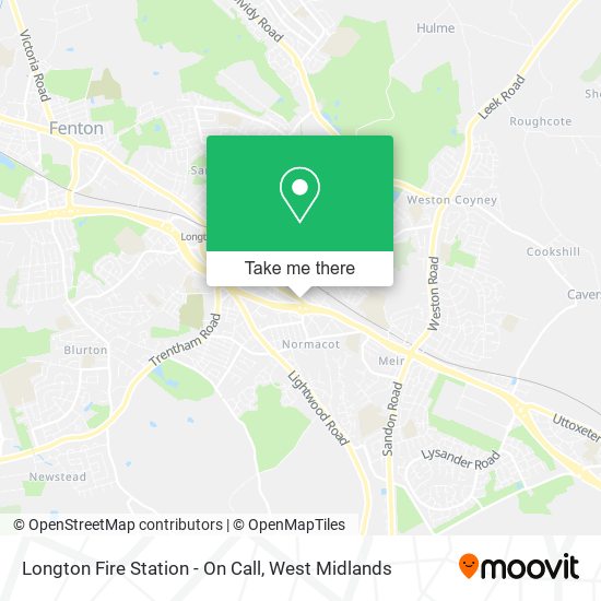 Longton Fire Station - On Call map