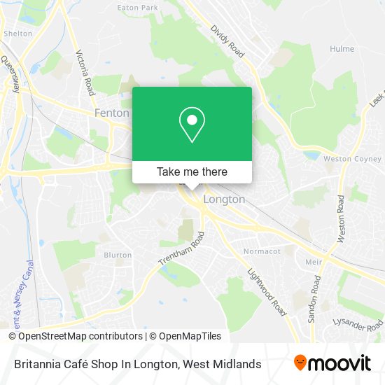 Britannia Café Shop In Longton map