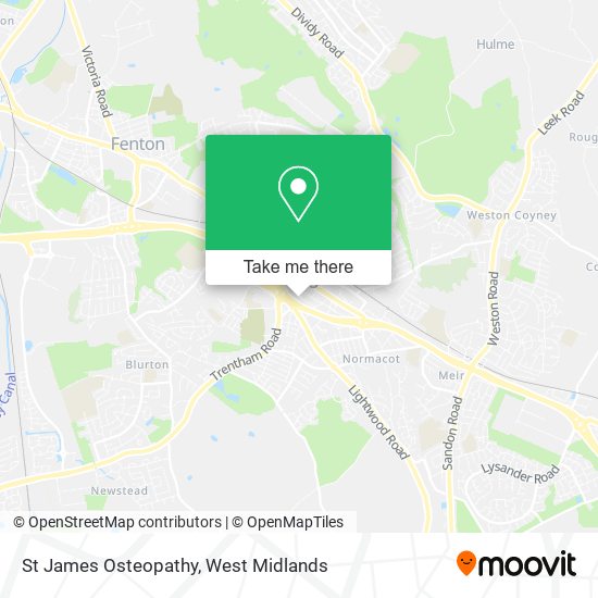 St James Osteopathy map