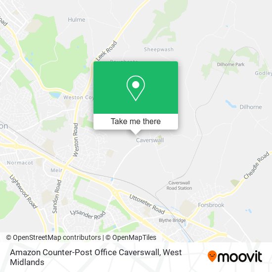 Amazon Counter-Post Office Caverswall map