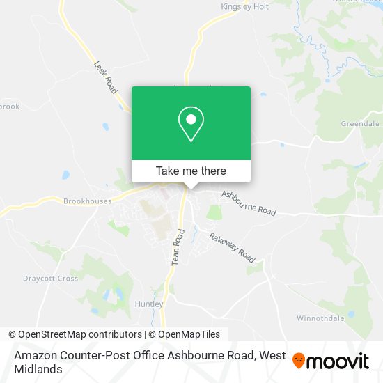 Amazon Counter-Post Office Ashbourne Road map