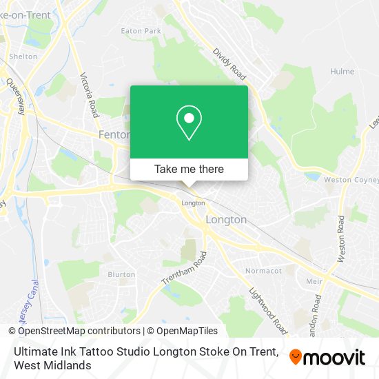 Ultimate Ink Tattoo Studio Longton Stoke On Trent map