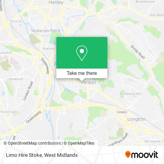 Limo Hire Stoke map