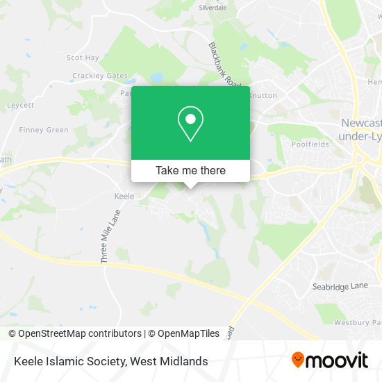 Keele Islamic Society map