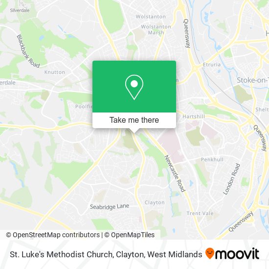 St. Luke's Methodist Church, Clayton map